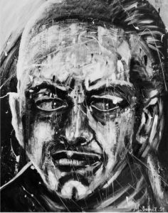 Peinture de Myriam Bonnet: méfiance