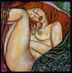 Peinture de Cat: Danaé (d'après KLIMT)