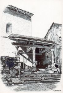 Dessin de Clement MOUCHE: St Véran ( Queyras)