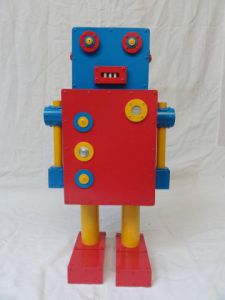 Oeuvre de Cyrille Plate: Robot couleur