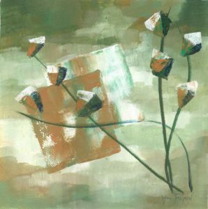 Peinture de Yves Fremin: Composition végétale