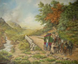 Peinture de Jacques MONCHO: Le passager oublié