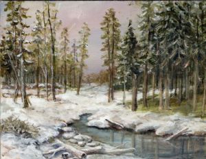 Peinture de Jacques MONCHO: La petite mare