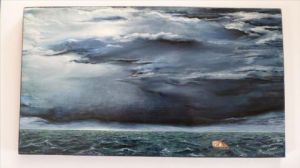 Peinture de YVES INGELS: CLAIR DE LUNE AU PARASOL