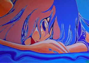 Peinture de Gwenola Kaigre: JANE SPACE SHIP ADVENTURE