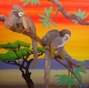 Peinture de Theo Geschwind: couche de soleil