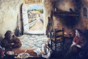 Peinture de Jacques MONCHO: La sieste