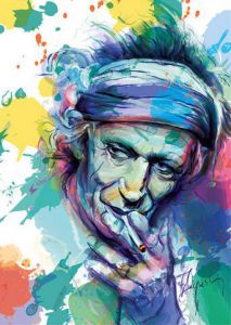 Peinture de James AUGUSTIN: Keith Richards