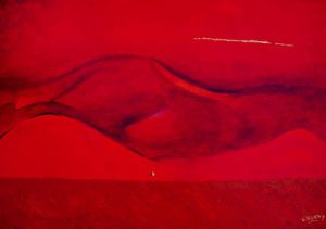 Peinture de Christian Bligny: Djinn ou le désert rouge