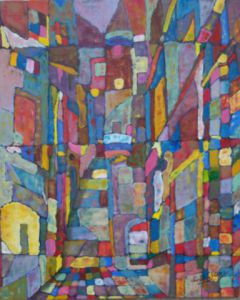 Peinture de Christian Bligny: Rue de la loge