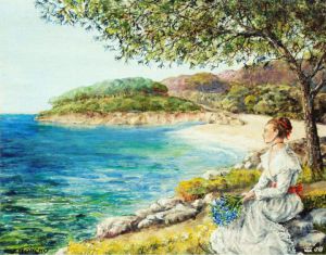 Peinture de Jacques MONCHO: l'attente