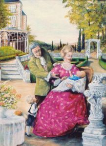 Peinture de Jacques MONCHO: Les heures heureuses