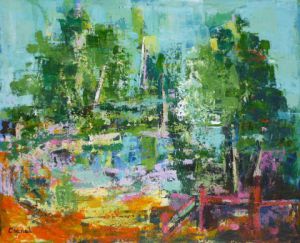 Peinture de Chenel: L'étang