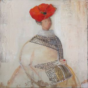 Peinture de Felix: FEMME COQUELICOT