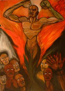 Peinture de Cindy MILLET: Like a Prayer / Comme une prière : la Naissance de la Liberté