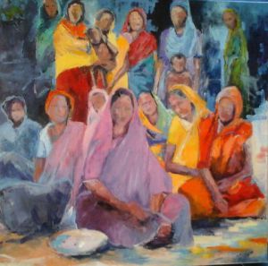 Peinture de Veronique LANCIEN: COULEURS INDIENNES