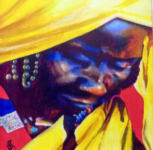 Peinture de ninoacryl: Femme du dessert