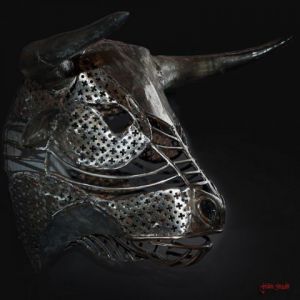 Sculpture de olivier cayzac: TAUREAU DE LA LUNA N°8