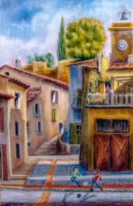 Dessin de CLODEMAR: Provence, Fos sur Mer, Montée de l'horloge