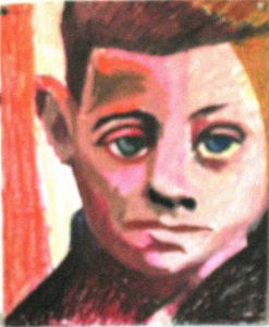 Peinture de Anna Demadre-Synoradzka: garçon