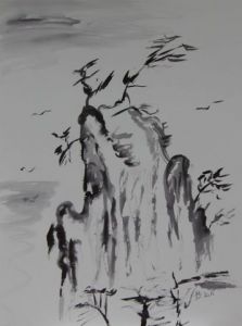 Peinture de Jeannette ALLARY: JEUX D'ENCRE