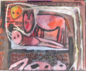 Peinture de Anna Demadre-Synoradzka: Fin de l'enfance