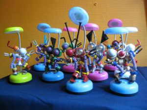 Sculpture de bellagamba  gilles: robot lampe