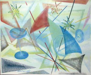 Peinture de Christian Ragaine: Jour de fêtes