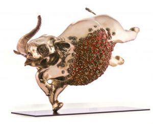 Sculpture de thierry benenati: ELEPHANT-ROSES