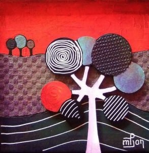 Peinture de Marie-Pierre JAN: Arbre bois 2