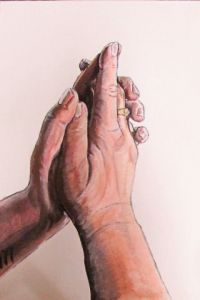 Peinture de annie massollo: Mains Jointes