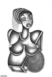 Dessin de Bruno Goidts: Buste 10