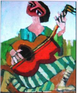 Peinture de Anna Demadre-Synoradzka: MUZYKANTKA