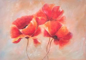 Peinture de MARTINE GREGOIRE: COQUELICOTS