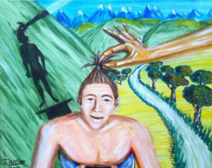 Peinture de LAFFITTE Jacky: Et Dieu créa l'Homme