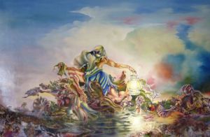 Peinture de jacques darphin: Le cauchemar de Darwin