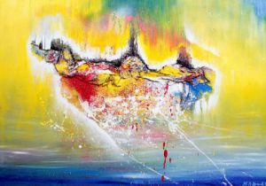 Peinture de Myriam Bonnet: L'envol