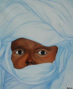 Peinture de Dalila Ehrhardt: L'ENFANT TOUAREG