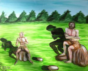 Peinture de LAFFITTE Jacky: CAIN 4 Souffrance