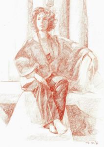 Illustration de mylene Ransan: Barbara modèle vivant