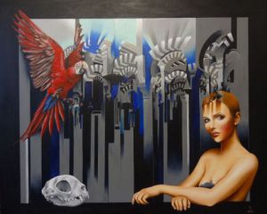 Oeuvre de claude Ternois: la Belle & l'oiseau