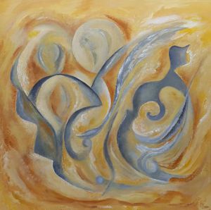 Peinture de Liliane CIMA: silhouettes 