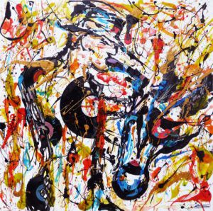 Peinture de Karine LANGEVIN KJL: SAXO