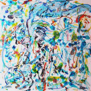 Peinture de Karine LANGEVIN KJL: NAUTILUS LA PIEUVRE ELEPHANT