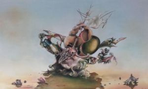 Peinture de jacques darphin: fossile wagnérien du vaisseau fantôme