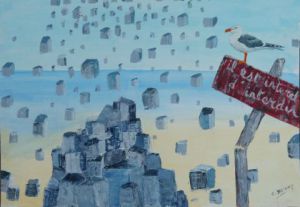 Peinture de Christian Bligny: 68 ou le rêve brisé