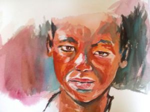 Peinture de Catherine Vacle : Garçon