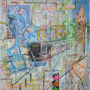 Peinture de Isa Patzova: Rive droite (Bordeaux)