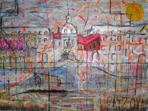 Peinture de Isa Patzova: Palais de la Bourse (Bordeaux)