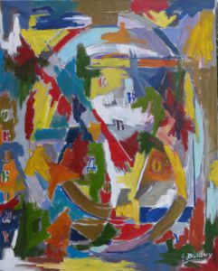 Peinture de Christian Bligny: J'écris ton nom